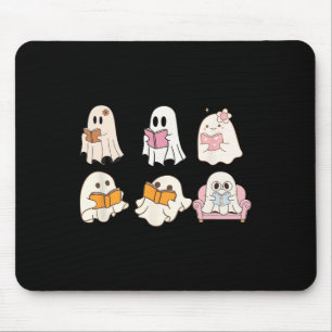 Mousepad Livro de Leitura Bonito de Halloween Cai Ghost Aut