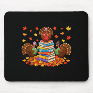 Mousepad Livro de Leitura de Peru Engraçado Outono Dia de A