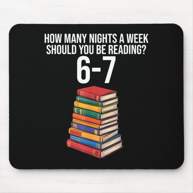 Mousepad Livro de Leitura Engraçado Professor 67 Seis Sete  (Frente)
