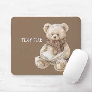 Mousepad Livro de Urso de Pelúcia Marrom Creme