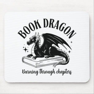 Mousepad Livro Dragão Fantasia Leitor Dito Livresco