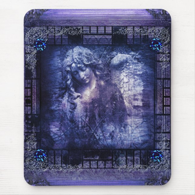 Mousepad Livro medieval antigo da fantasia do tomo do anjo (Frente)