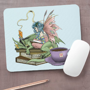 Mousepad Livros de Chá da Amizade do Dragão Fada