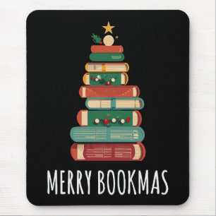 Mousepad Livros de Feliz da Árvore de Natal