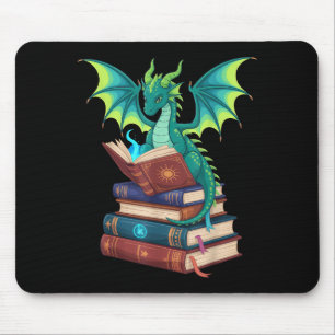 Mousepad Livros de Leitura de Dragão Amantes de Fantasia Cr
