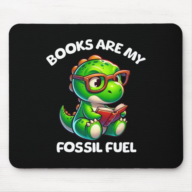 Mousepad Livros de Leitura de Volta às Aulas de Dinossauro  (Frente)