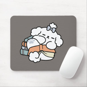 Mousepad Livros e Latidos - Design de Leitura de Cachorro S