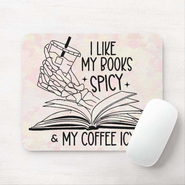 Mousepad Livros picantes e café gelado (Com mouse)