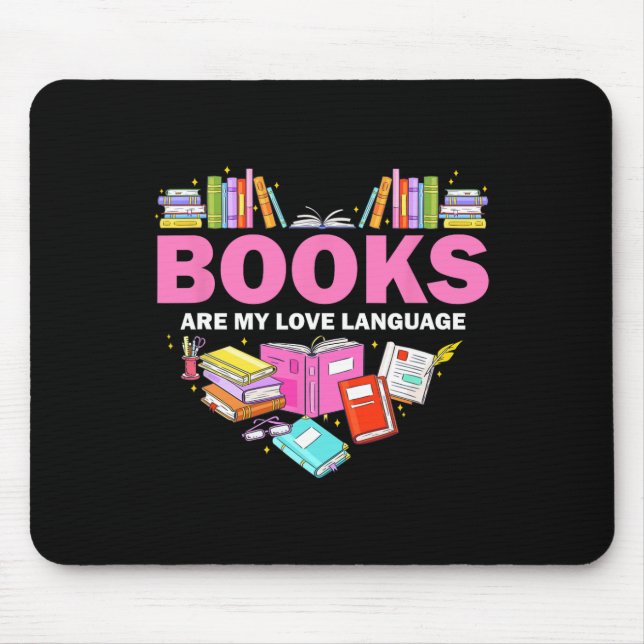 Mousepad Livros São Minha Linguagem De Amor Lendo Bibliotec (Frente)