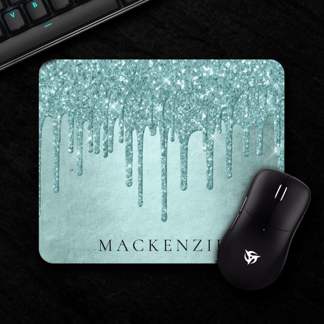 Mousepad Lixeira de Luxo | Monograma de cor de palha (Criador carregado)