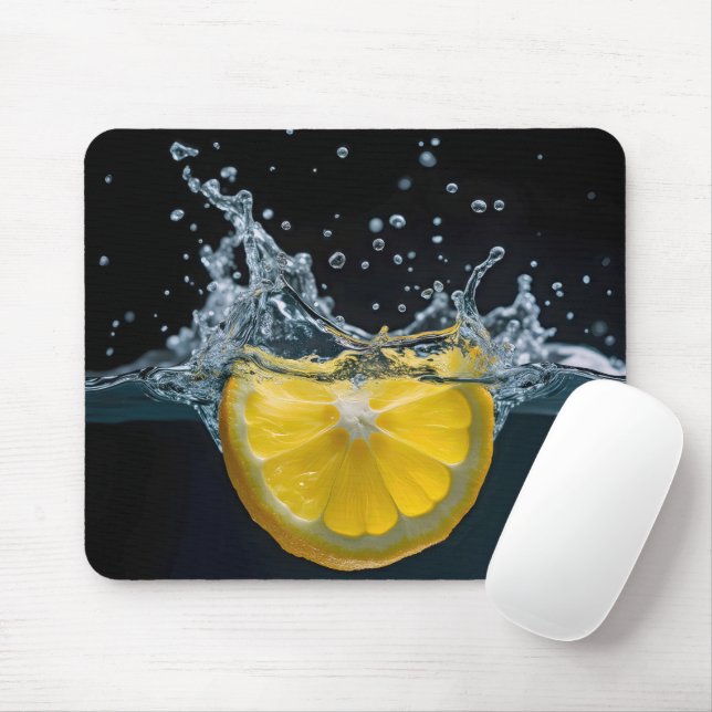 Mousepad Lixo de Água com Fatia de Limão (Com mouse)