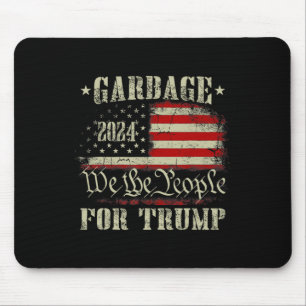 Mousepad Lixo Para Trump 2024 Homens Engraçados De Bandeira