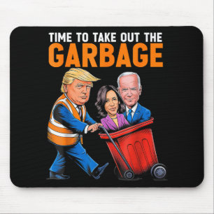 Mousepad Lixo para Trump 2024 Hora Engraçada de Tirar o Lix