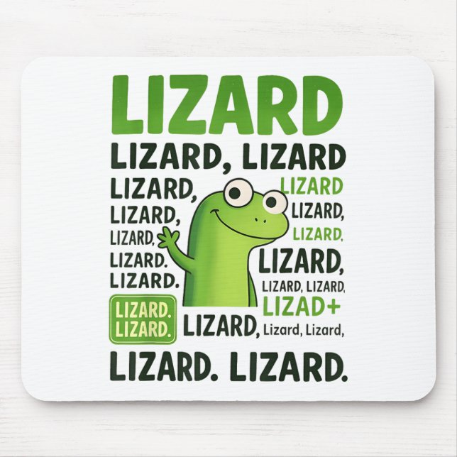 Mousepad Lizard Lizard Camisa Engraçado Weircore Animal (Frente)