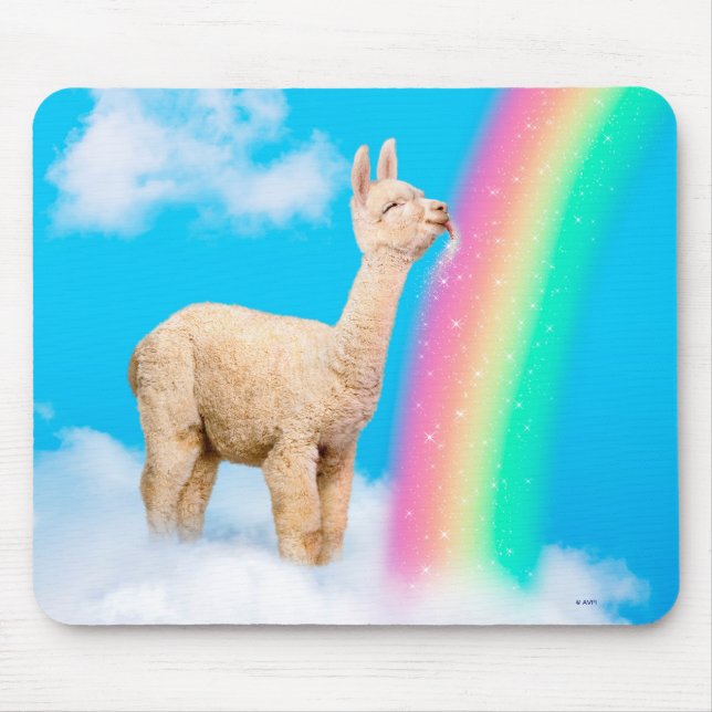 Mousepad Llama Licking Rainbow (Frente)