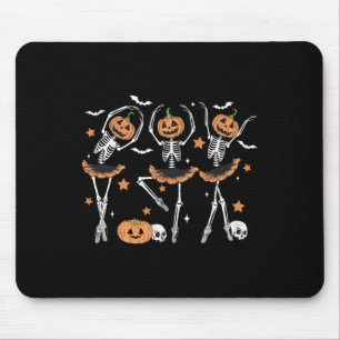 Mousepad Llet Pumpkin Skeleton Assustador Homens Mulheres B