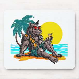 Mousepad lobisomem de férias