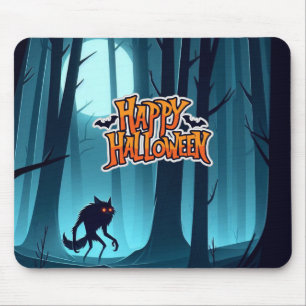 Mousepad Lobisomem e abóboras do Halloween