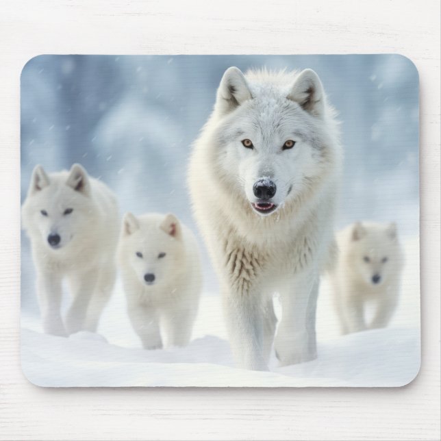 Mousepad Lobo-Animal Familiar Despertando Natureza (Frente)