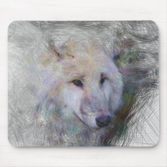 Mousepad lobo artístico (Frente)
