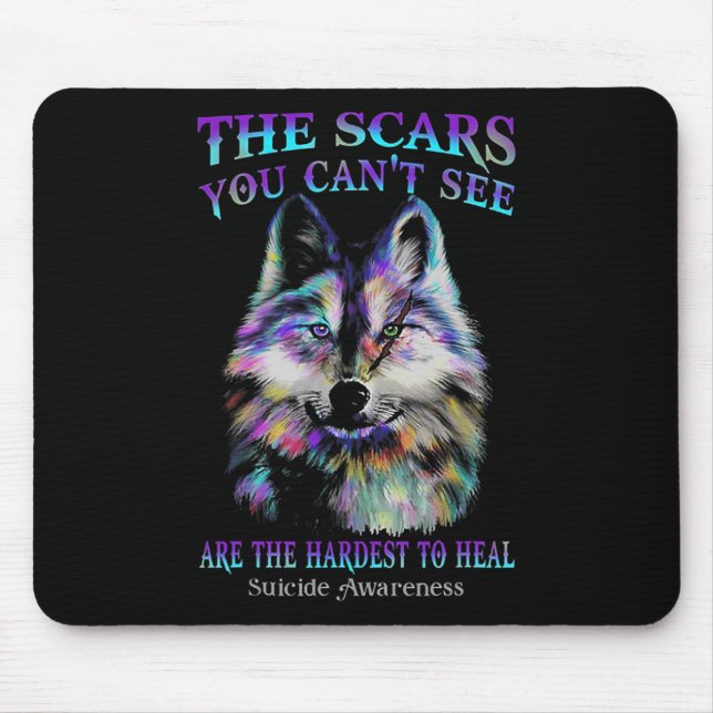 Mousepad Lobo As Cicatrizes Que Não Conseguem Ver São As Ma (Frente)