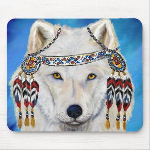 Mousepad Lobo Branco