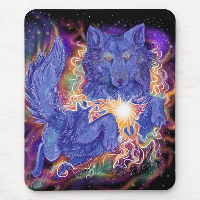 Mousepad Lobo Cósmico (Frente)