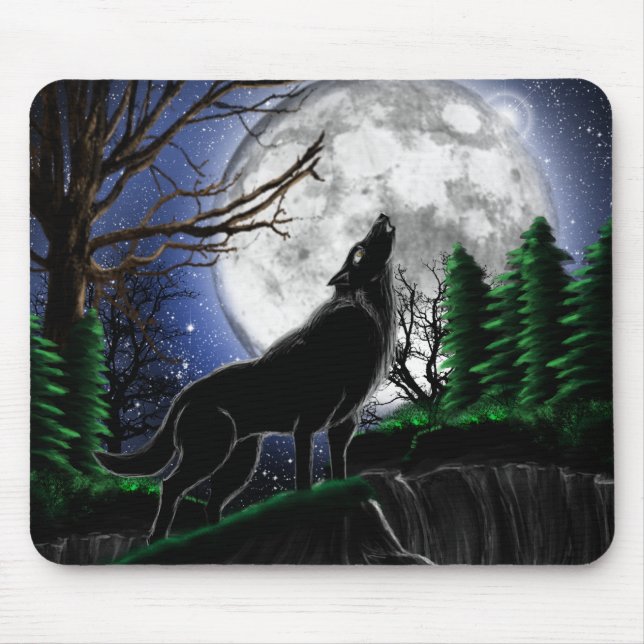 Mousepad lobo da almofada de rato (Frente)