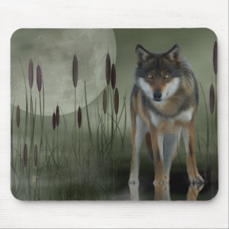 Mousepad Lobo da lua - lobo, animais