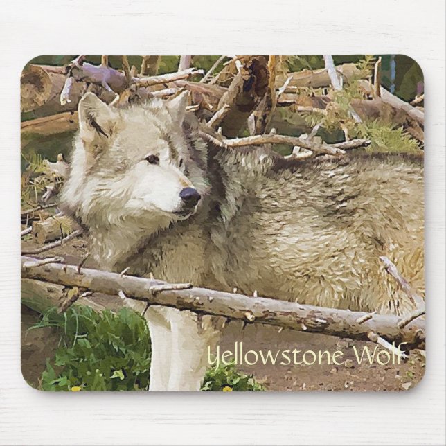 Mousepad Lobo de Yellowstone (Frente)