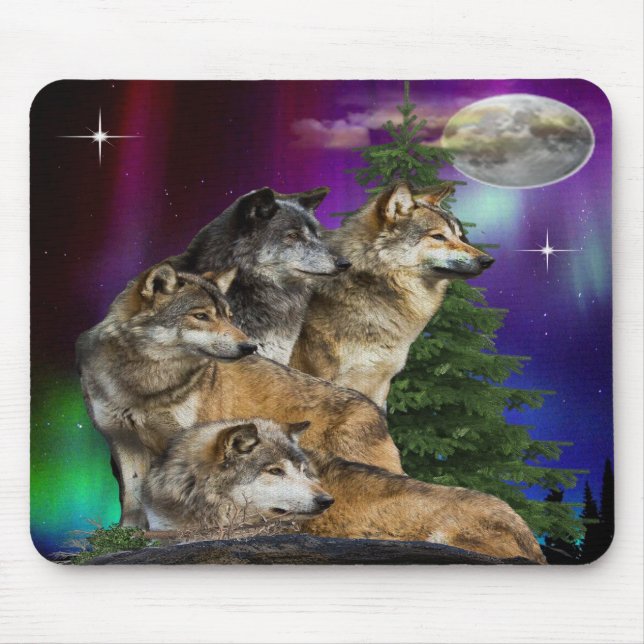 Mousepad Lobo e Lua (Frente)