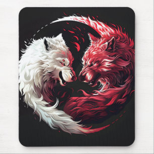 Mousepad Lobo Espírito Animal Fantasia Sombra Luz