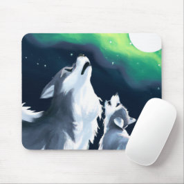 Mousepad Lobo Fofo e Almoço na Lua Cheia