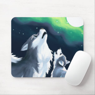 Mousepad Lobo Fofo e Almoço na Lua Cheia
