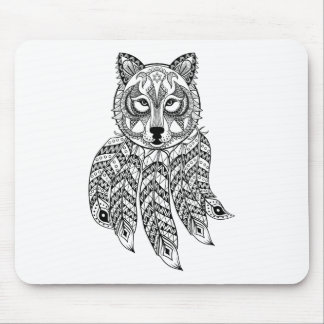 Mousepad Lobo inspirado com Dreamcatcher