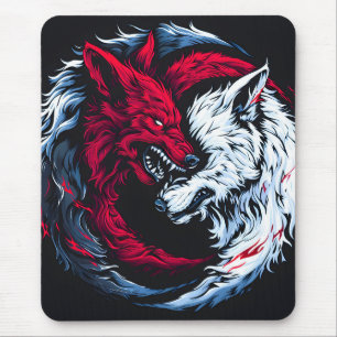 Mousepad Lobo Lunar Selvagem Duplo