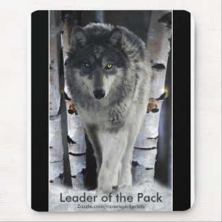 Mousepad Lobo-madeira, neve e árvores Arte da Vida Selvagem