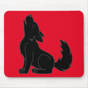 Mousepad Lobo preto do urro