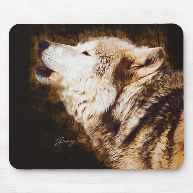Mousepad Lobos cinzentos de Yellowstone (Frente)