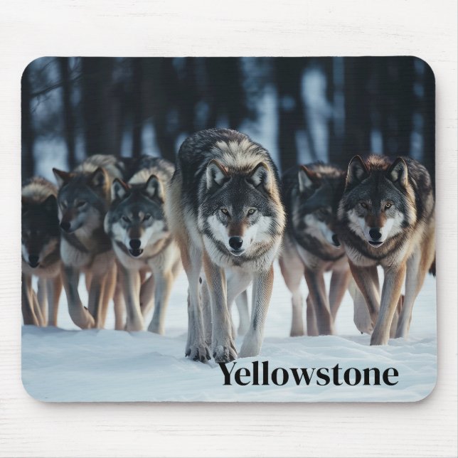 Mousepad Lobos de Mouse Pad-Yellowstone (Frente)