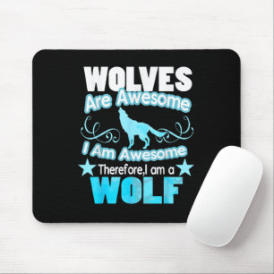 Mousepad Lobos São Incríveis Eu Sou Incrível Lobo Engraçado