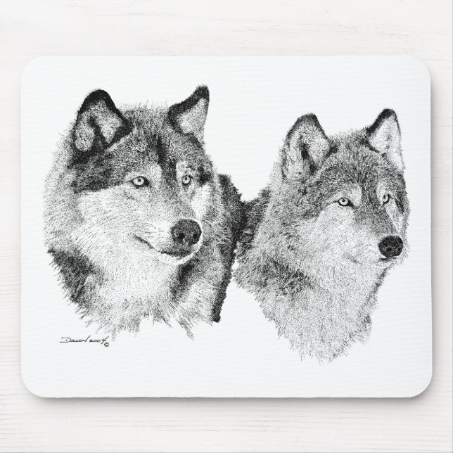 Mousepad Lobos solitários (Frente)