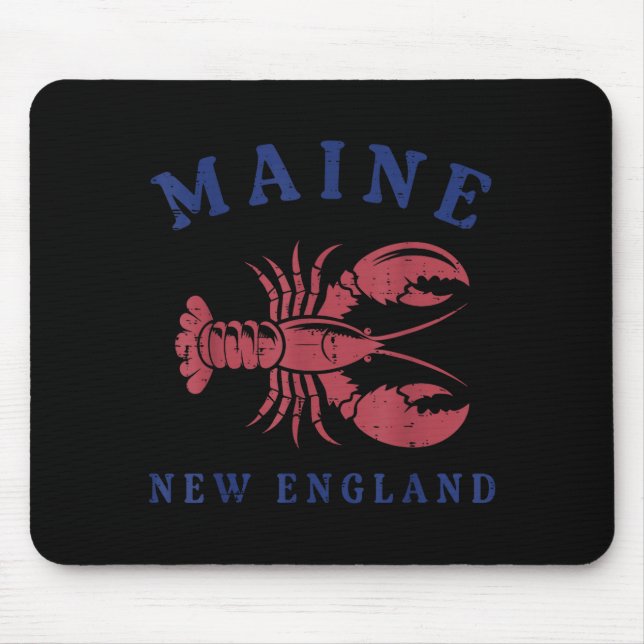 Mousepad Lobster Maine New England Cool Seafood Lover Men W (Frente)