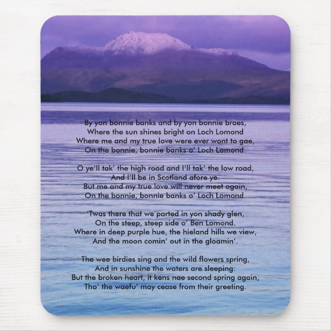 Mousepad Loch Lomond por bancos bonnie yon (Frente)