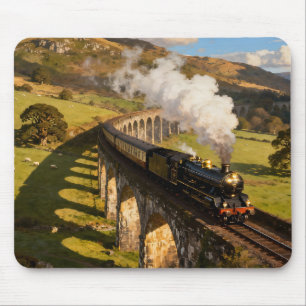 Mousepad Locomotiva a Vapor no Viaduto