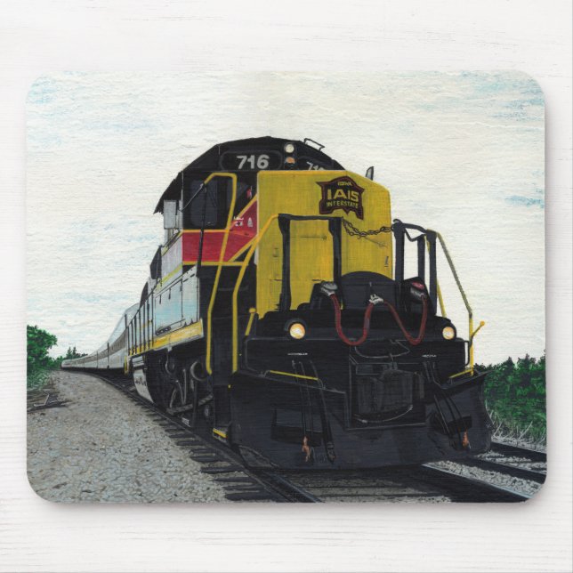Mousepad Locomotiva do Comboio nos Caminhos de Ferro (Frente)