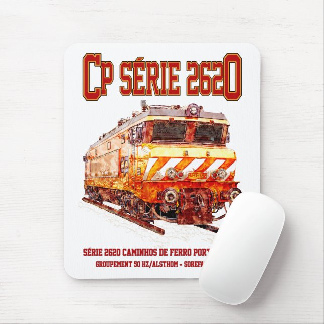 Mousepad Locomotiva elétrica CP Serie 2620. Loco Nez-Casse (Com mouse)