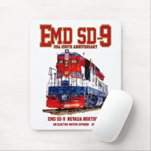 Mousepad Locomotiva EMD SD-9 USA Aniversário de 250 anos Pa