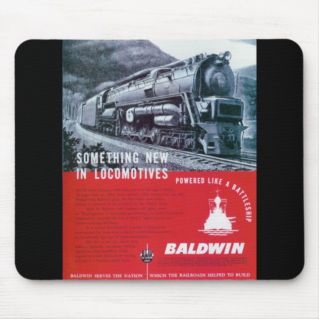 Mousepad Locomotiva locomotiva da turbina de vapor S-2 de (Frente)
