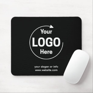 Mousepad Logo Empresa Corporativa Negócios Marca Preta